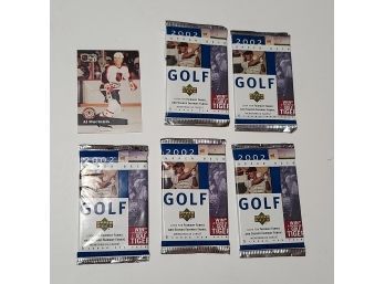 2002 Upper Deck Gold Card Packs And 1 Hockey Card