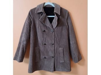 1970s Men's Corduroy Jacket With Faux Fur Lining