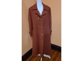 1970s Rust Ladies Peacoat L THOSE BUTTONS