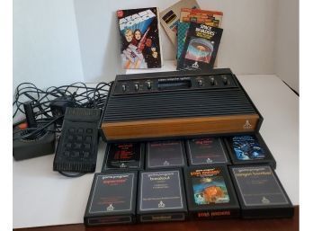Vintage Atari 2600 With Games And Bonus Atari Force DC Comic Book