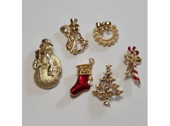 ALMOST THAT TIME Vintage Christmas Brooches