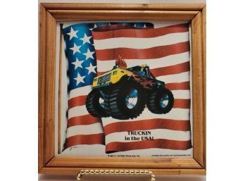 Vintage 1987 Truckin' In The USA Plaque
