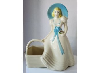 Ain't She Pretty! Vintage Porcelain Lady Planter Possibly Hull