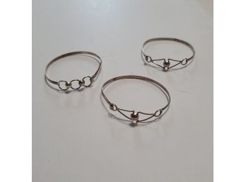 Minimalist Mod Sterling Silver Bracelets