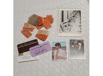 Neat Vintage Epherma Lot Beatles Cards Audrey Hepburn And More