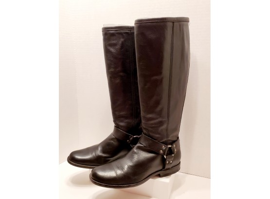 OH YEAH! Like New Women's Black Frye Phillip Harness Tall Boots