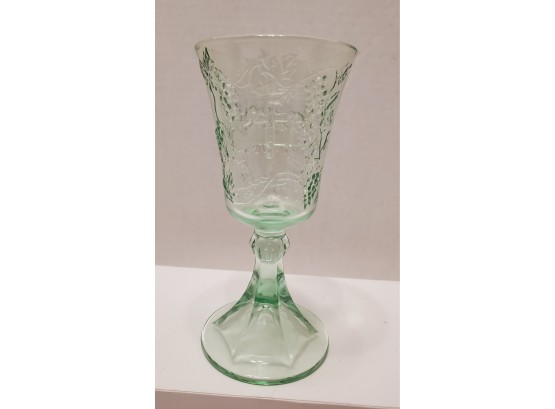Vintage Tiara Indiana Glass The Lord's Last Supper Wine Goblet Chalice In Excellent Condition!