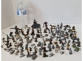 Holy Moly! Huge Lot Of Vintage Pewter And Cast Iron Miniatures