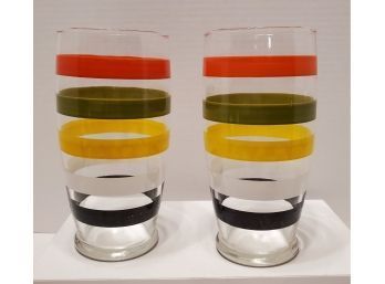 Vintage Classic Retro Glass Tumblers Great Condition
