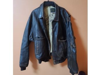 WELL HELLO THERE SAILOR Vintage And Retro Leather Old Leather Flight Jacket XXL Mens