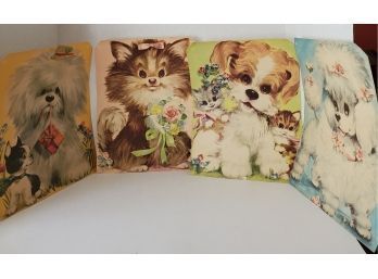How Cute! Vintage 60s Kitsch Litho Puppy Prints 11x14