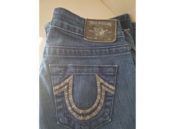 MY ARSE DOESN'T FIT IN THESE! Like New! Authentic True Religion Tori Embellished Jeans