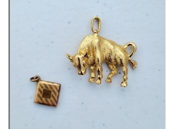 Only Good Bull Here! Gorgeous Vintage Pendants