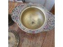 Vintage Jerusalem Brass Bowl And Bell