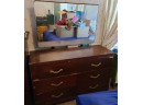 Gorgeous Wood Midcentury Dresser And Mirror