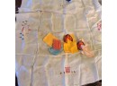 Vintage Rooster Napkins And Embroidered Fire Fighter Tablecloth
