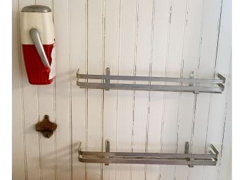 Vintage Ice O Matic Crusher, Pepsi Cola Bottle Opener And Shelves