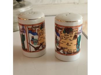 Vintage Ceramic Arizona Salt And Pepper