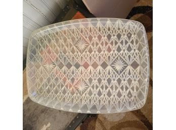 Large Vintage Lucite Serving Tray 22x16