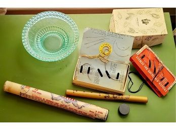 Vintage Assortment Includes Sewing Needles And A 1950s Recorder I Believe