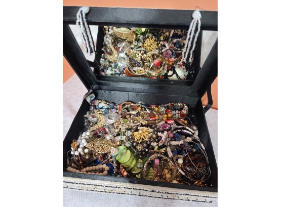 Jewelry Box Filled With POUNDS Of Costume Jewelry!
