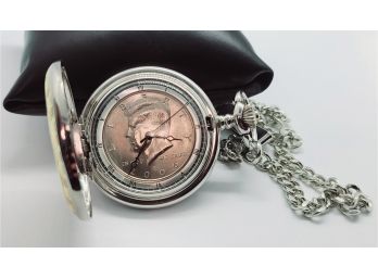 JFK Half Dollar Coin Pocket Watch