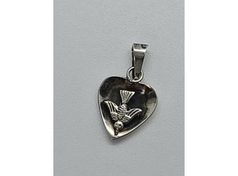 Vintage Taxco Mexican Sterling Silver Bird Pendant Stamped