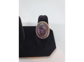 Vintage Sterling Amethyst And Mixed Stone Ring