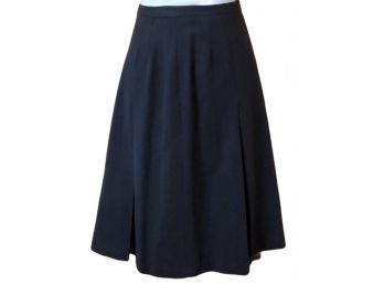 1950s Pleated Olive Wool Circle Skirt