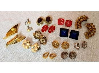 Vintage Earring Lot- Clips And Screwbacks. 50s On!