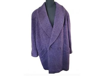 Vintage Pavilion Petite Purple Tweed Wool Coat
