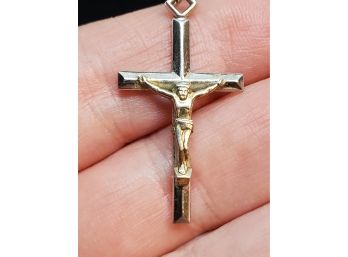 Vintage Sterling Silver Cross And Chain