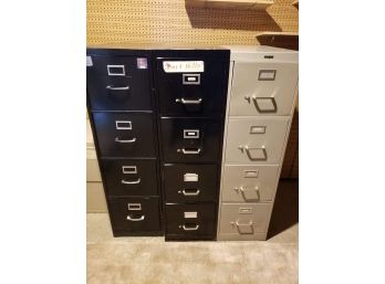 3 Metal Filing Cabinets 26x15x52 Each