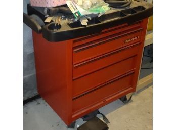 Metal Toolbox With Plastic Organizer Top