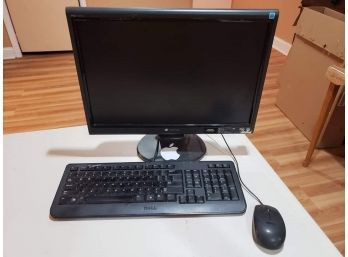 Dell Computer Monitor, Mouse, And Keyboard Working