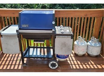 Weber Gas Grill And Propane Tanks