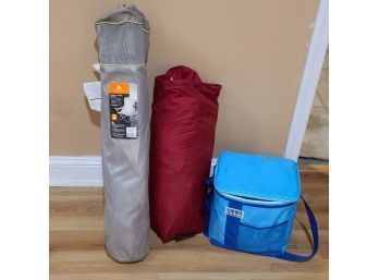 MSR 4 Person Tent, Ozark Sling Chair, And Cooler CAMPING TIME