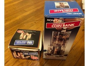 Mechanical Coin Bank And Wrappers