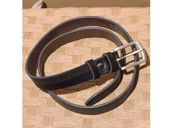 Toscana Unisex Leather Belt With Pewter Buckle
