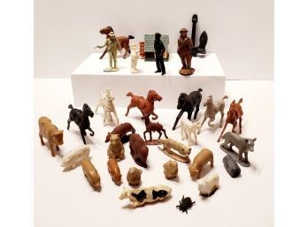 Vintage Miniature Figurine Lot Including 1955 Lt Rip Masters & WWI Doughboy
