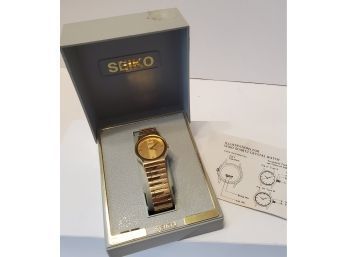 Men's Vintage Gold Tone Seiko Watch