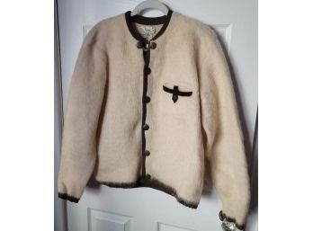 I WANT TO MARRY THIS SWEATER! Vintage 50s 60s Shag-a-mo Wool Cardigan