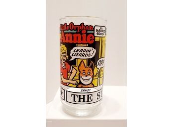 Vintage 1976 New York Times The Sunday Funnies Little Orphan Annie Glass Tumbler