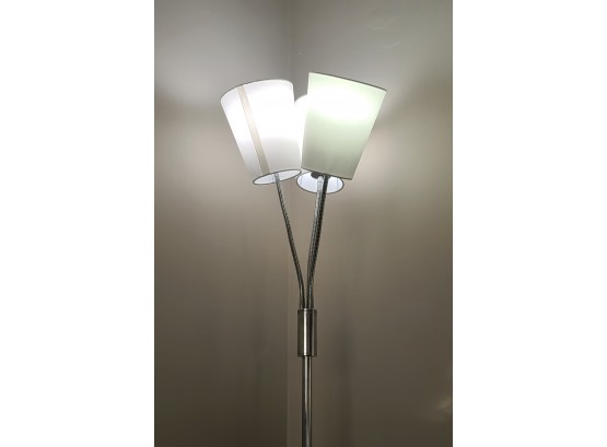 Standing Chrome Pole Lamp