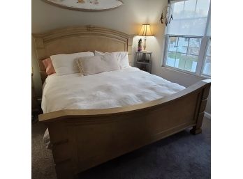 Matching Wood King Size Bed And Mattress