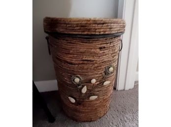 Wood And Metal Storage Basket