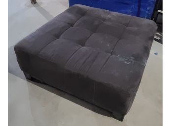 Grey Microfiber Ottoman Matches Couch