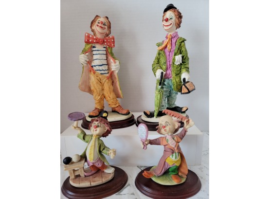 Vintage Pucci-like Resin Clown Lot Excellent Condition Needs Cleaning