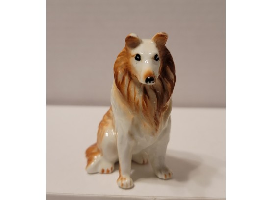 Lassie Come Home! Adorable Vintage Porcelain Collie Figurine 3h Excellent Condition
