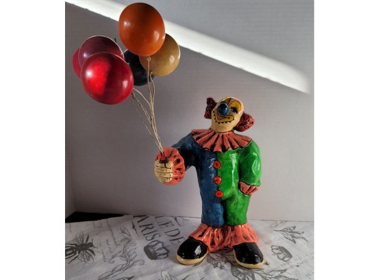 Vintage Ceramic Clown With Balloons